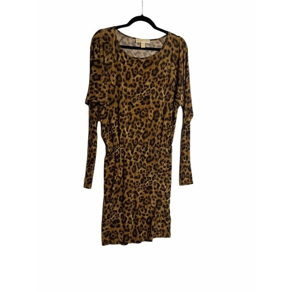 Michael Kors Dresses & Skirts - Michael Kors Long Sleeve Cheetah Print Dress XS